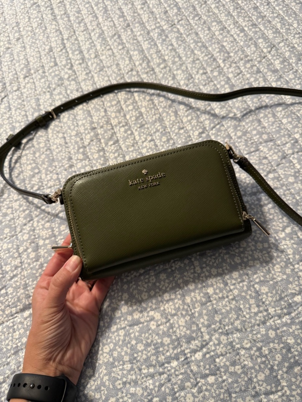 kate spade Olive Green Saffiano Crossbody